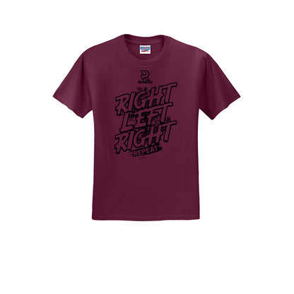 RIGHT LEFT RIGHT (Black) - Short Sleeve Cotton Tee