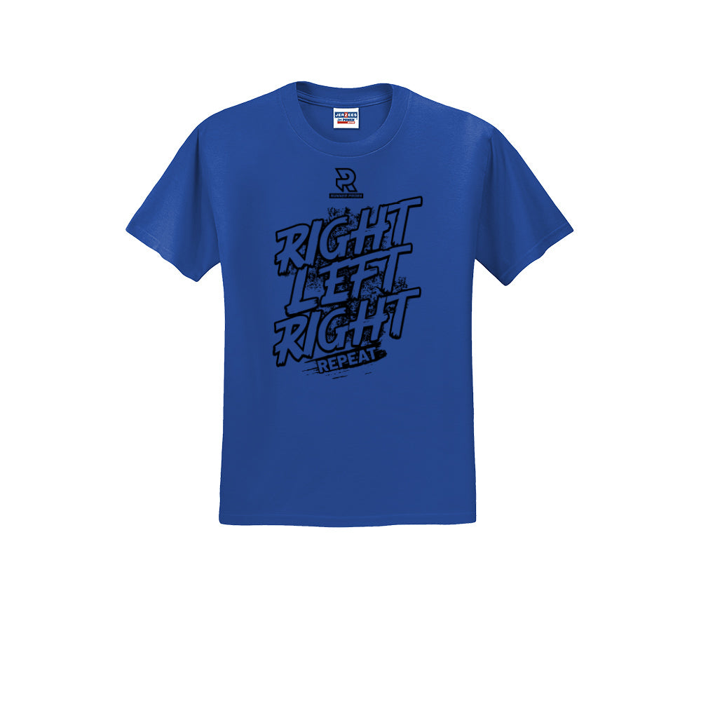 RIGHT LEFT RIGHT (Black) - Short Sleeve Cotton Tee