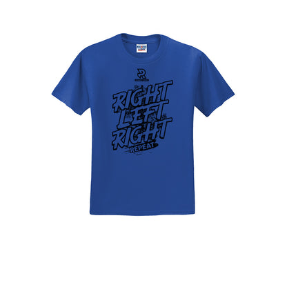 RIGHT LEFT RIGHT (Black) - Short Sleeve Cotton Tee
