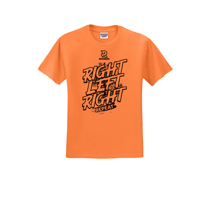 RIGHT LEFT RIGHT (Black) - Short Sleeve Cotton Tee