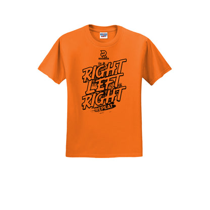 RIGHT LEFT RIGHT (Black) - Short Sleeve Cotton Tee