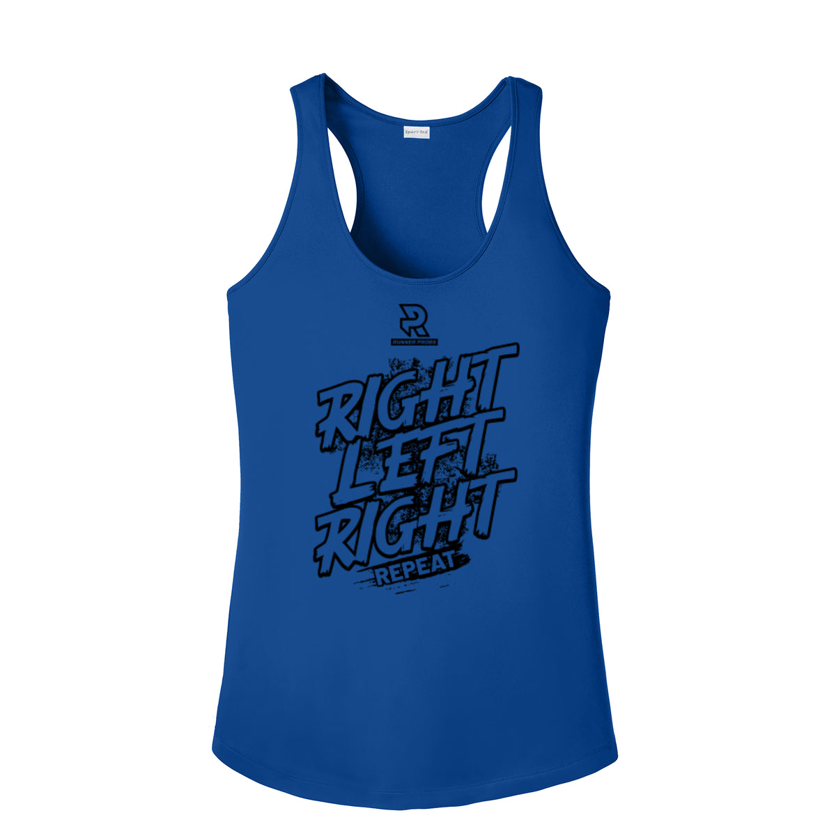 RIGHT LEFT RIGHT (Black) - Womens Competitor Racerback Tank