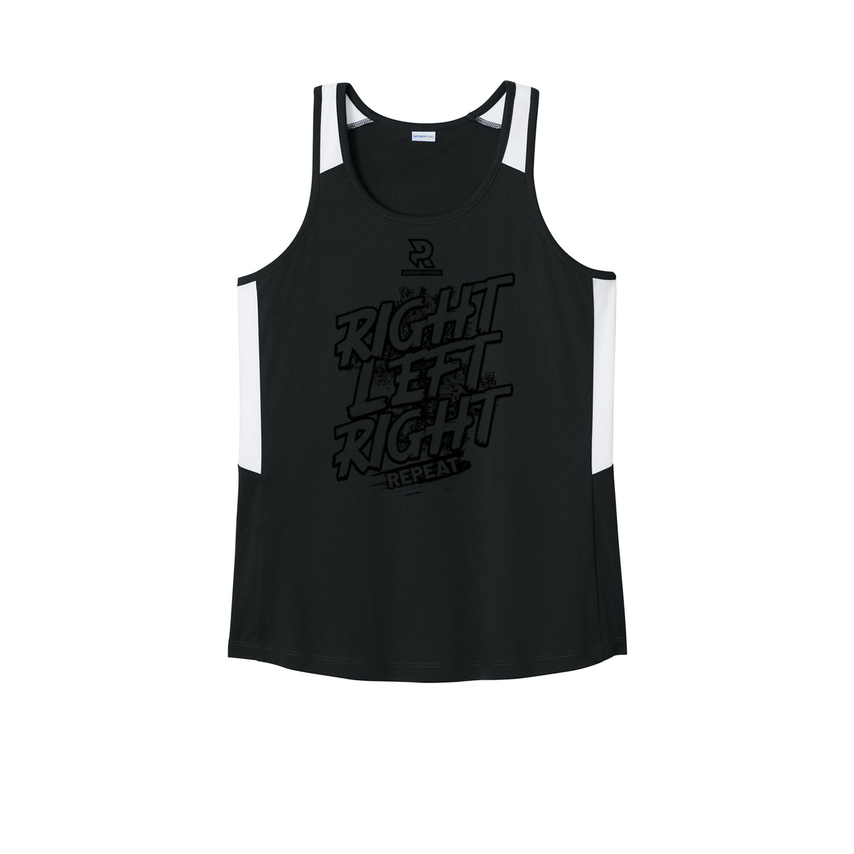 RIGHT LEFT RIGHT (Black) - Womens Club Track Tank