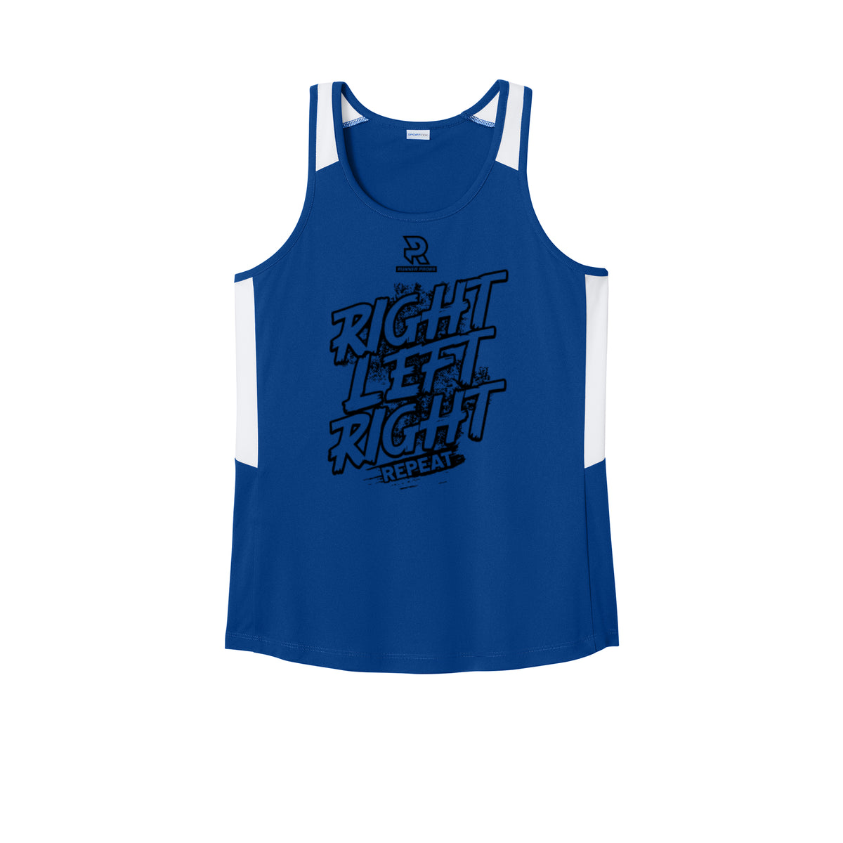 RIGHT LEFT RIGHT (Black) - Womens Club Track Tank