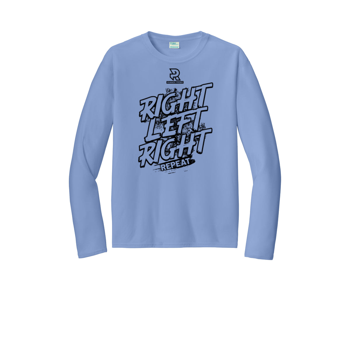 RIGHT LEFT RIGHT (Black) - Long Sleeve Performance Tee