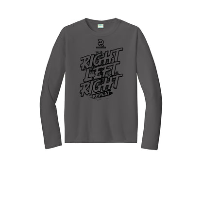 RIGHT LEFT RIGHT (Black) - Long Sleeve Performance Tee