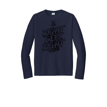 RIGHT LEFT RIGHT (Black) - Long Sleeve Performance Tee