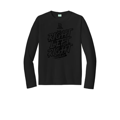 RIGHT LEFT RIGHT (Black) - Long Sleeve Performance Tee