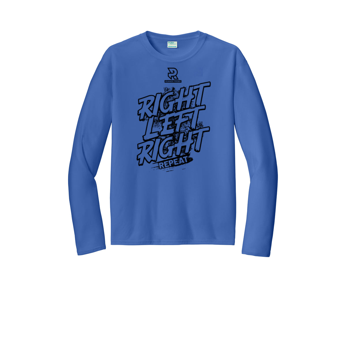 RIGHT LEFT RIGHT (Black) - Long Sleeve Performance Tee