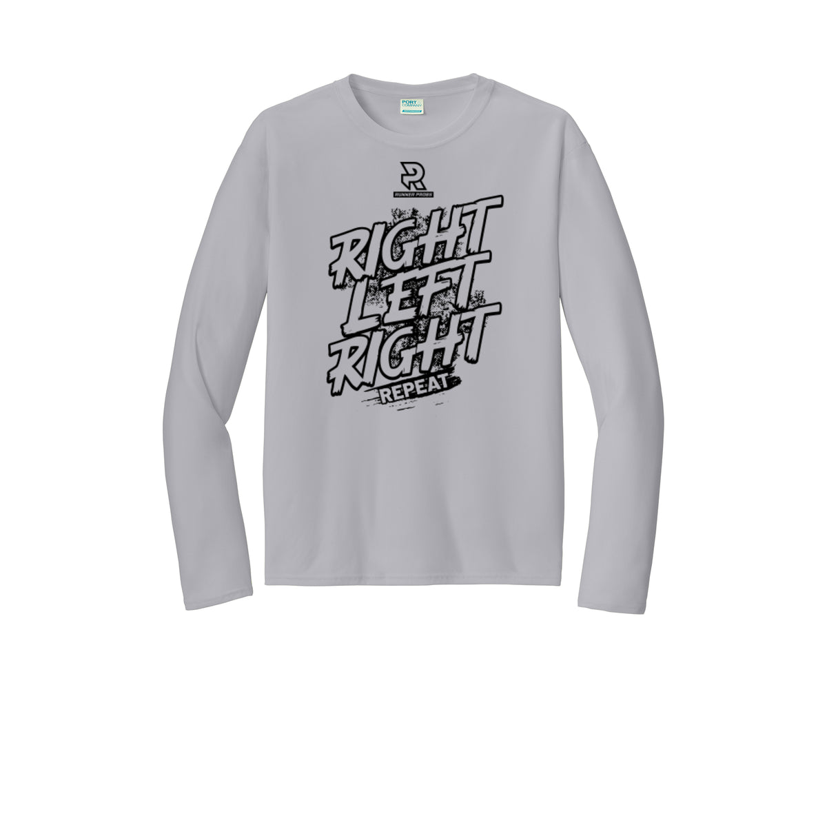 RIGHT LEFT RIGHT (Black) - Long Sleeve Performance Tee