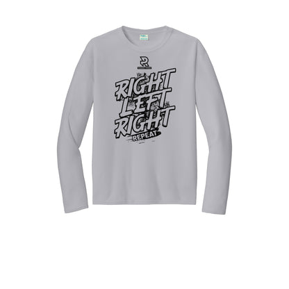 RIGHT LEFT RIGHT (Black) - Long Sleeve Performance Tee