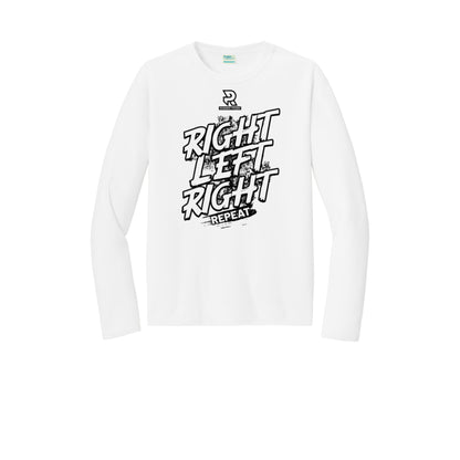 RIGHT LEFT RIGHT (Black) - Long Sleeve Performance Tee