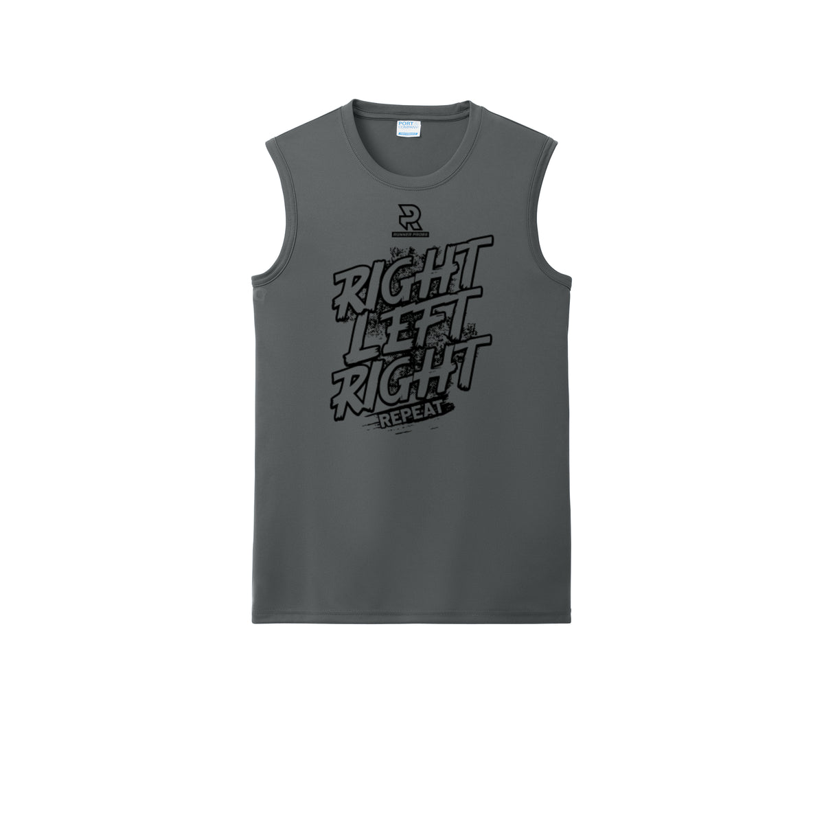 RIGHT LEFT RIGHT (Black) - Sleeveless Performance Tee