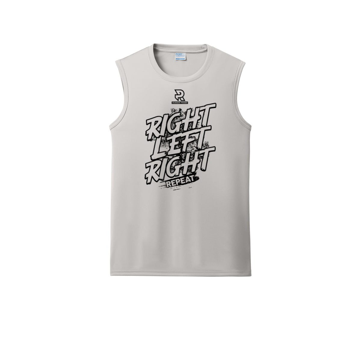 RIGHT LEFT RIGHT (Black) - Sleeveless Performance Tee
