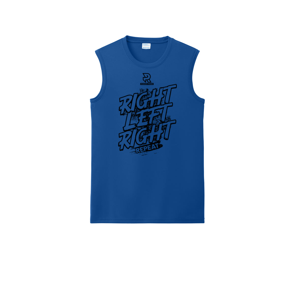 RIGHT LEFT RIGHT (Black) - Sleeveless Performance Tee