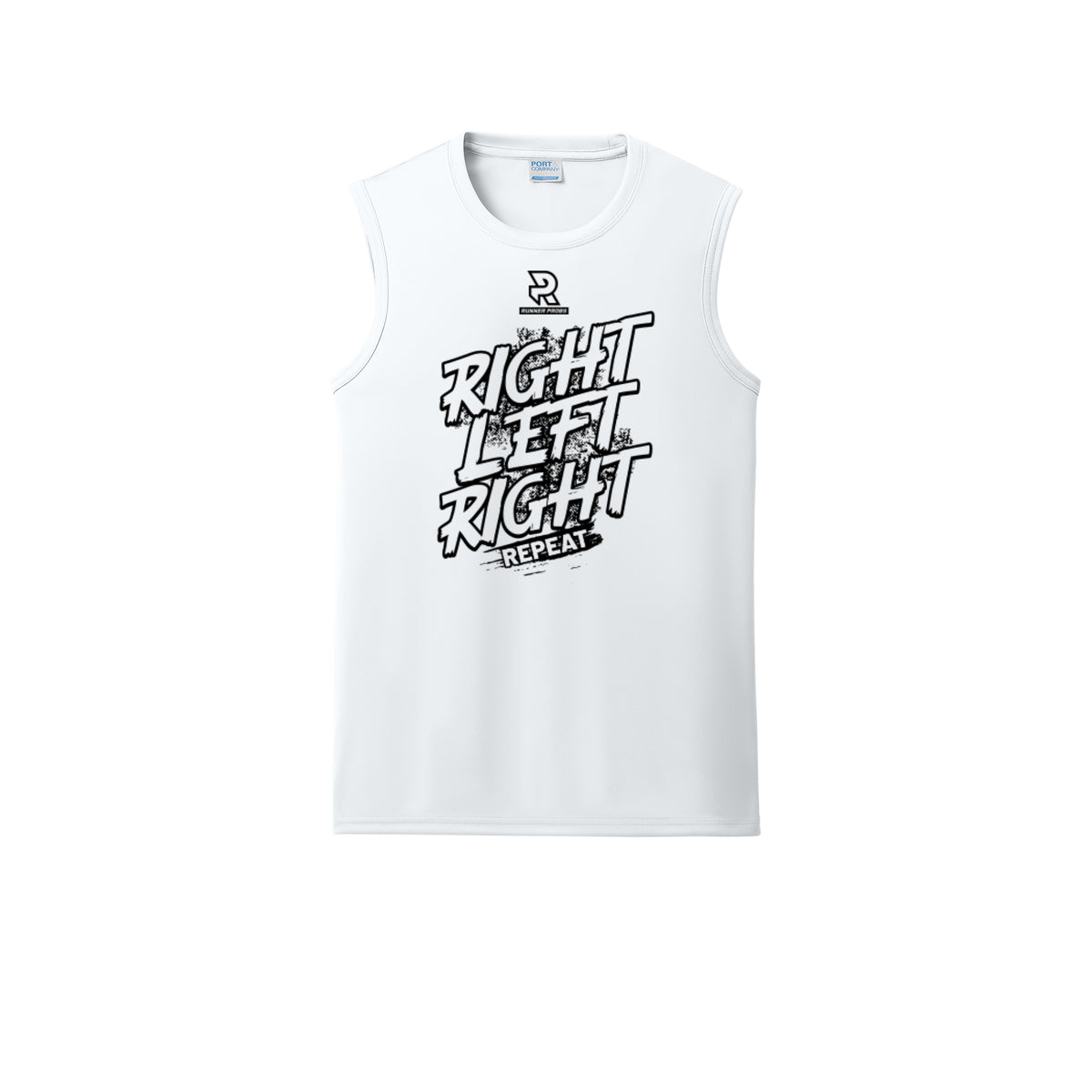 RIGHT LEFT RIGHT (Black) - Sleeveless Performance Tee