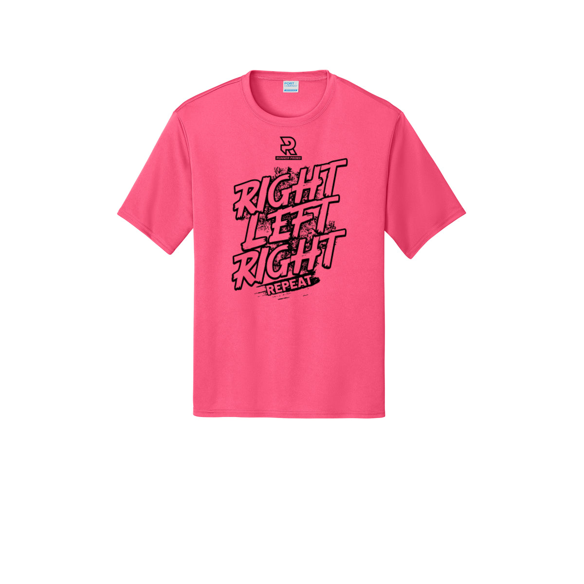 RIGHT LEFT RIGHT (Black) - Short Sleeve Performance Tee