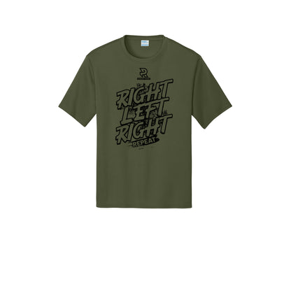 RIGHT LEFT RIGHT (Black) - Short Sleeve Performance Tee