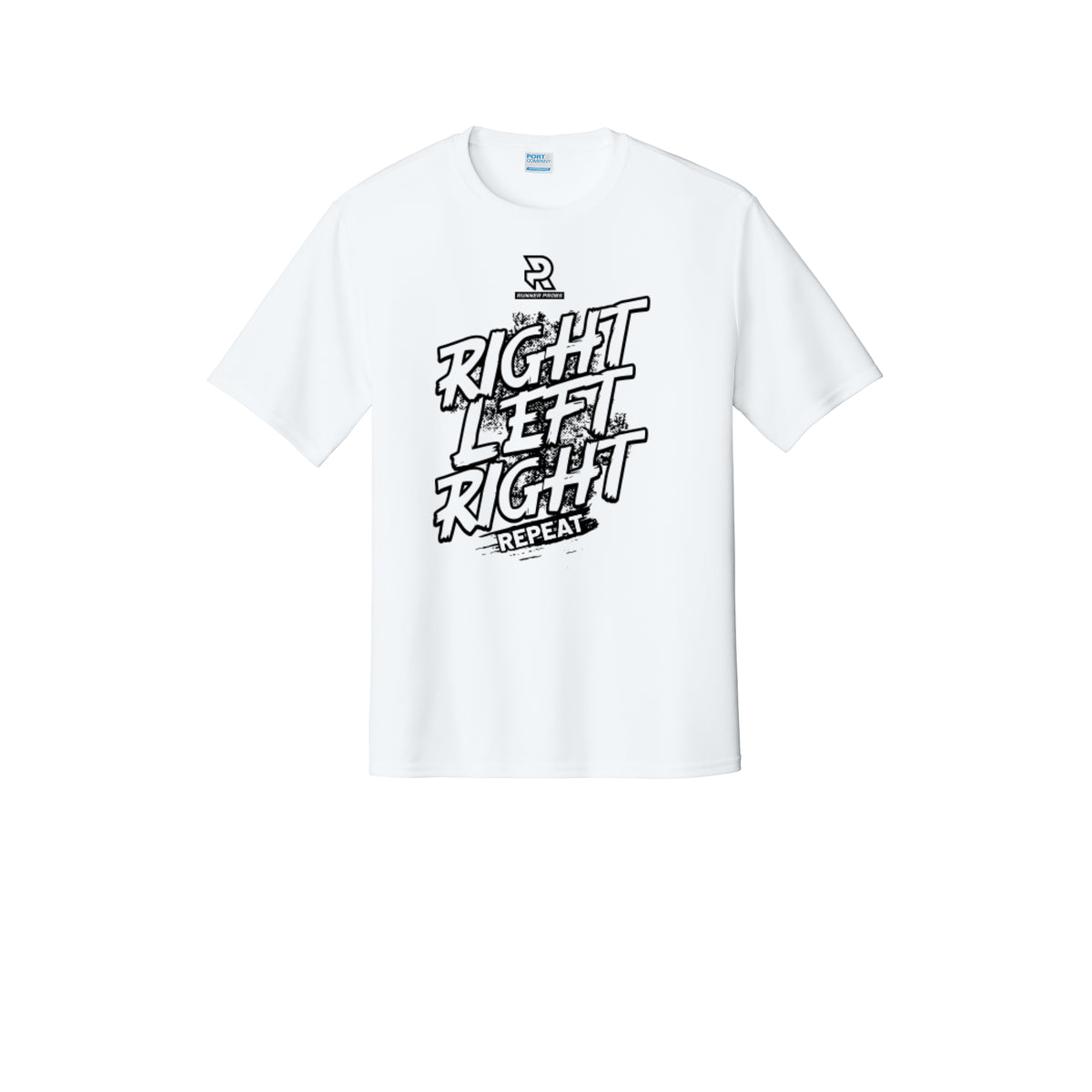 RIGHT LEFT RIGHT (Black) - Short Sleeve Performance Tee