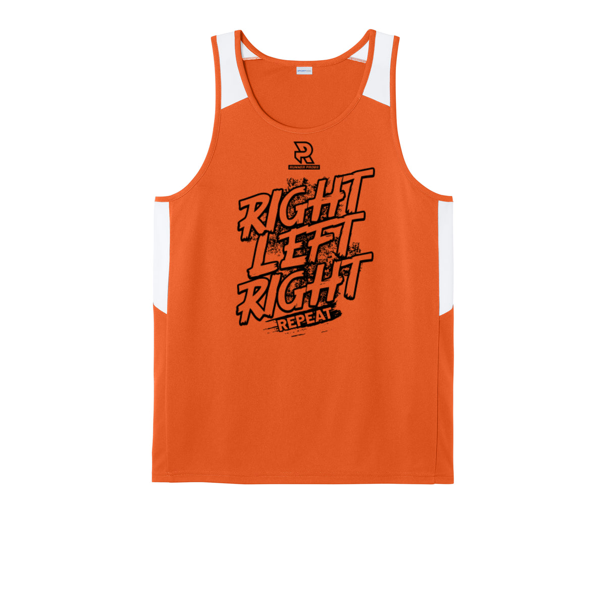 RIGHT LEFT RIGHT (Black) - Mens Club Track Tank