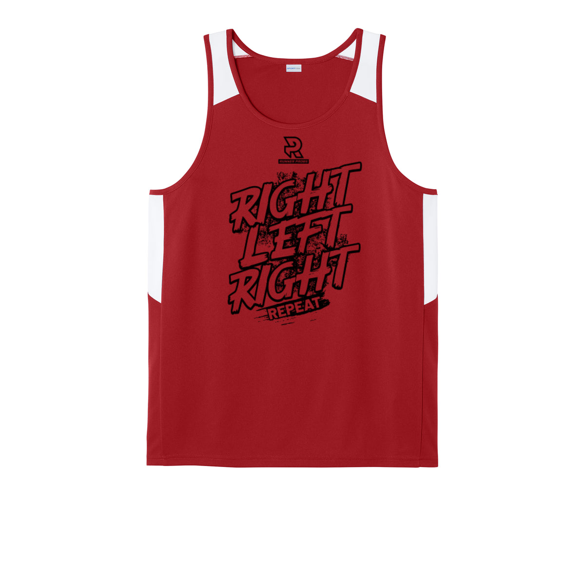 RIGHT LEFT RIGHT (Black) - Mens Club Track Tank