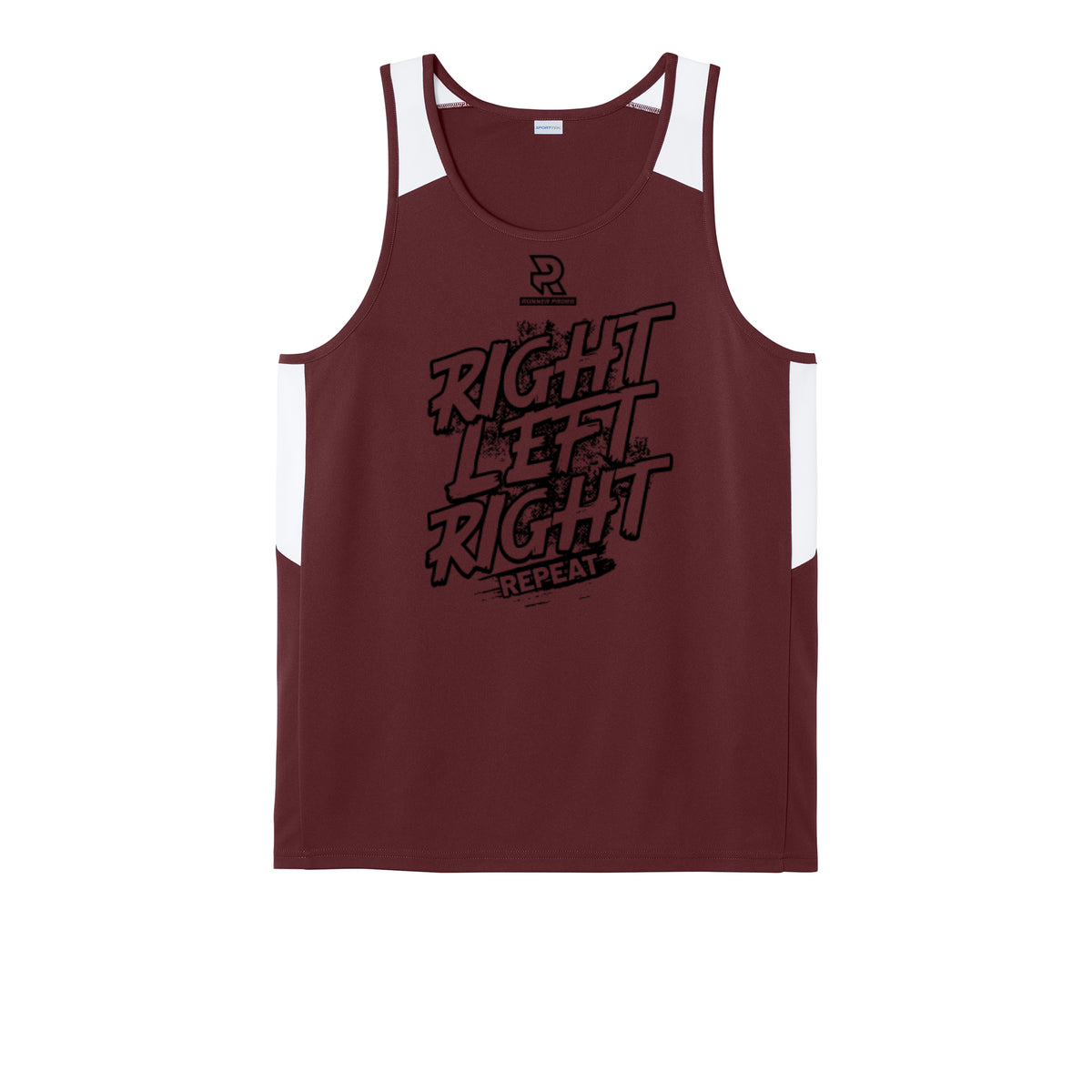 RIGHT LEFT RIGHT (Black) - Mens Club Track Tank