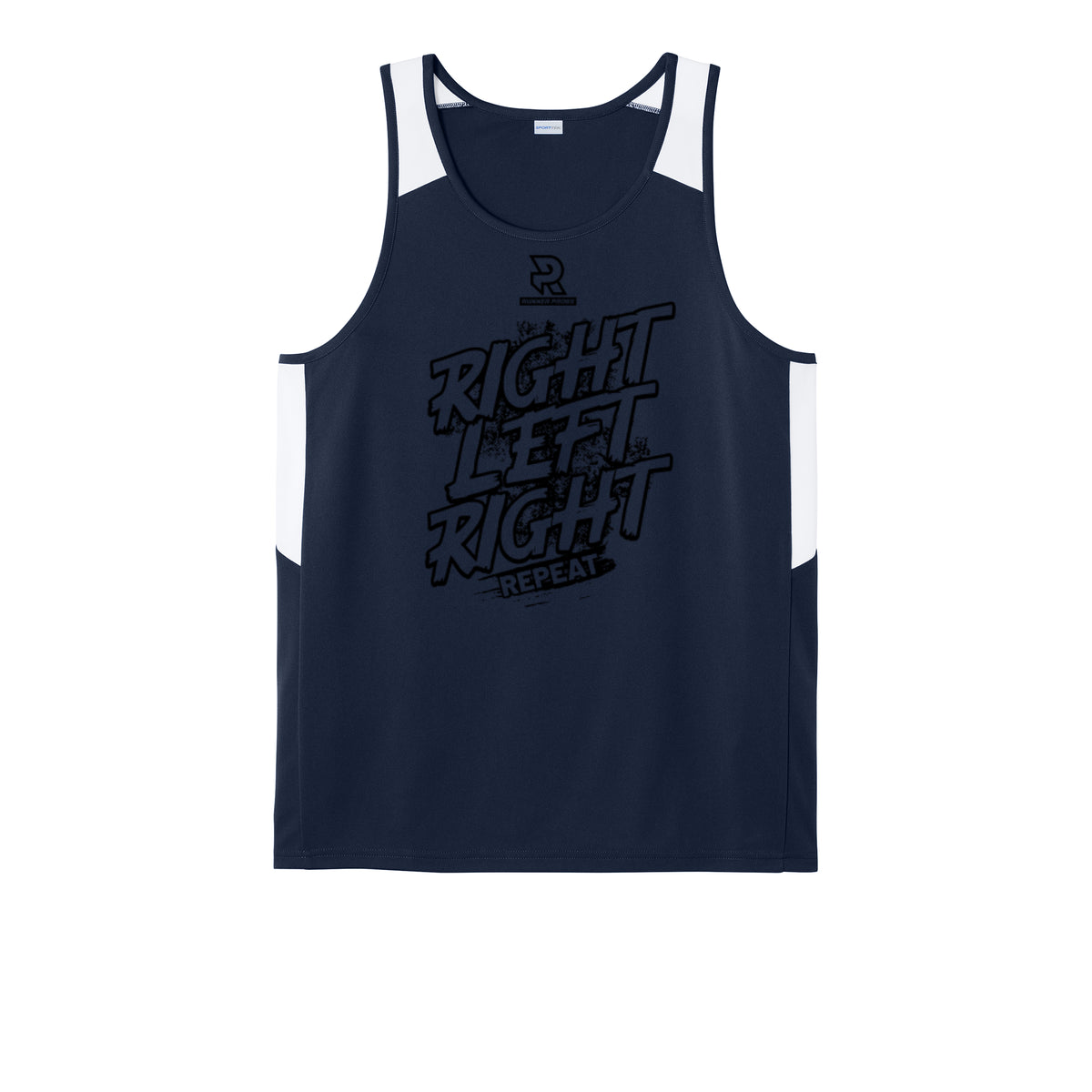 RIGHT LEFT RIGHT (Black) - Mens Club Track Tank
