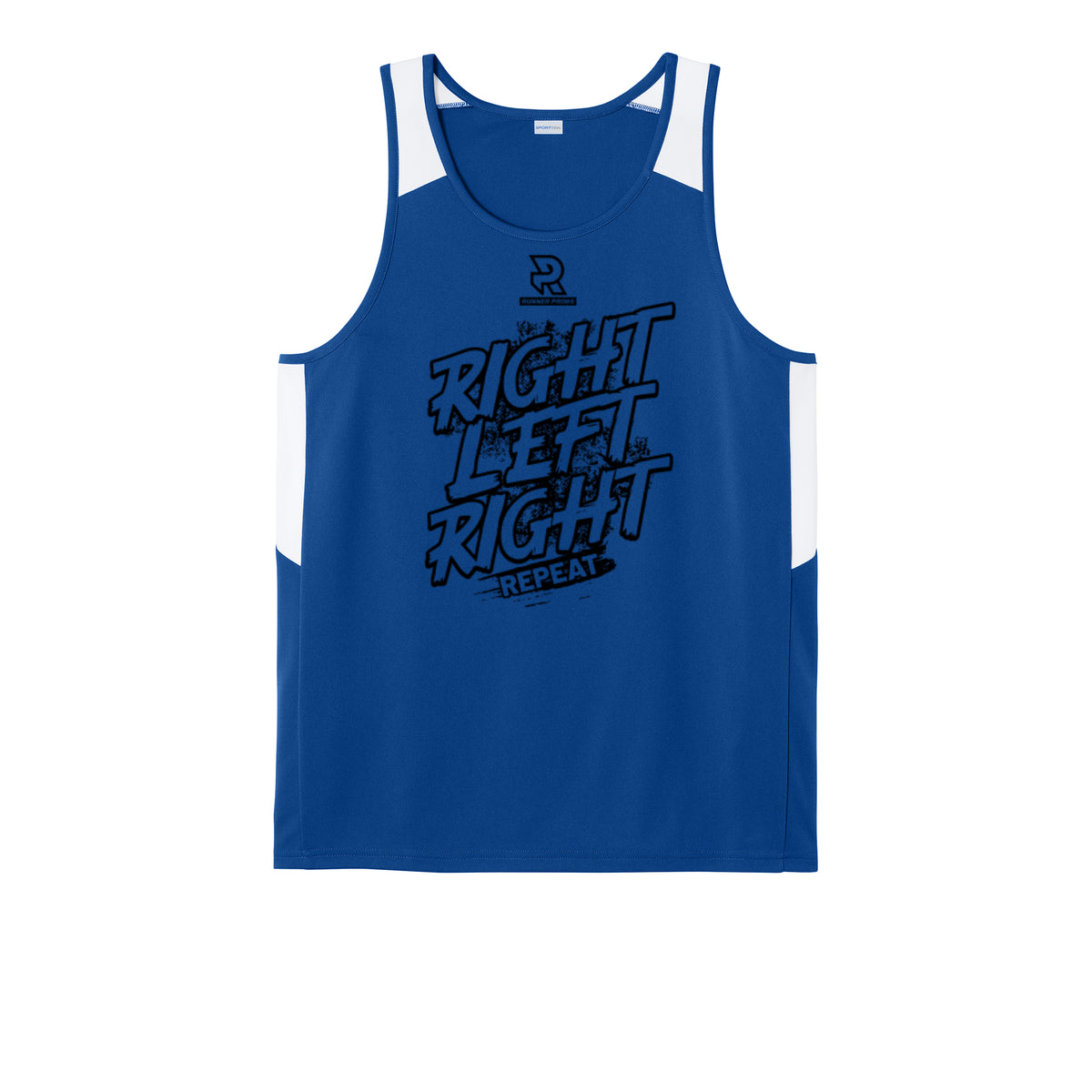 RIGHT LEFT RIGHT (Black) - Mens Club Track Tank