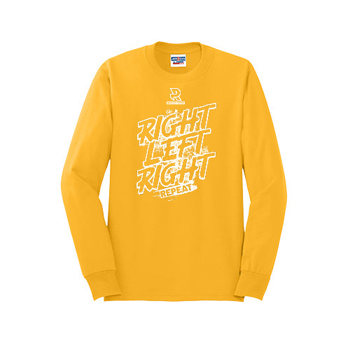 RIGHT LEFT RIGHT (White) - Long Sleeve 50/50 Tee