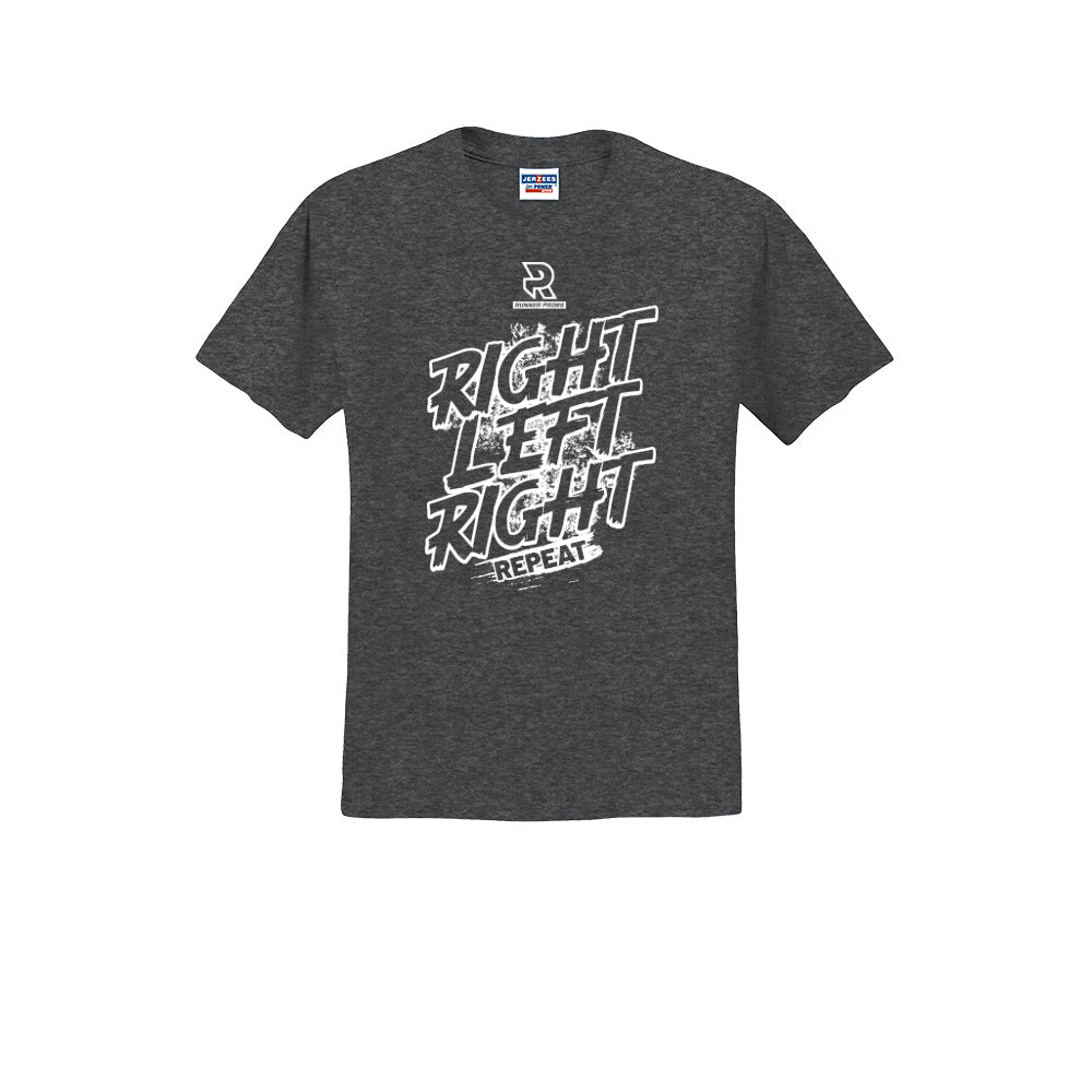 RIGHT LEFT RIGHT (White) - Short Sleeve Cotton Tee
