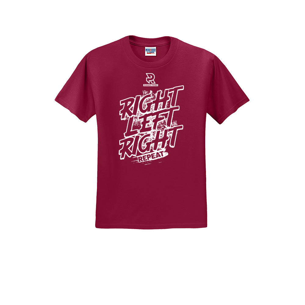 RIGHT LEFT RIGHT (White) - Short Sleeve Cotton Tee