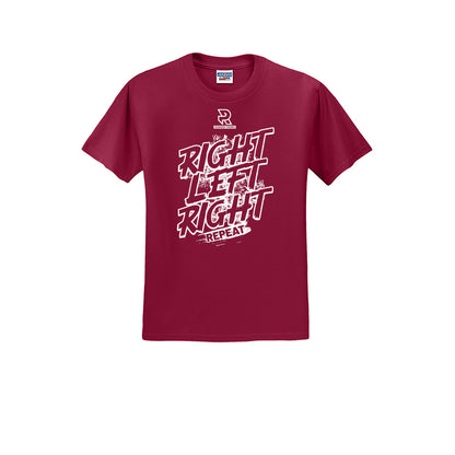 RIGHT LEFT RIGHT (White) - Short Sleeve Cotton Tee