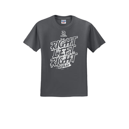 RIGHT LEFT RIGHT (White) - Short Sleeve Cotton Tee