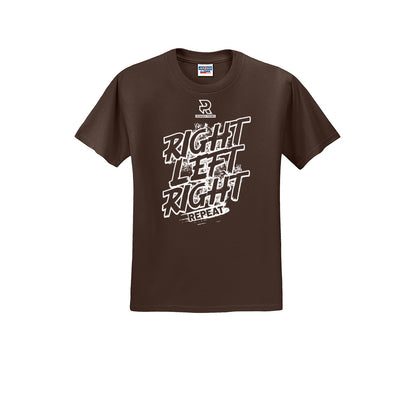 RIGHT LEFT RIGHT (White) - Short Sleeve Cotton Tee