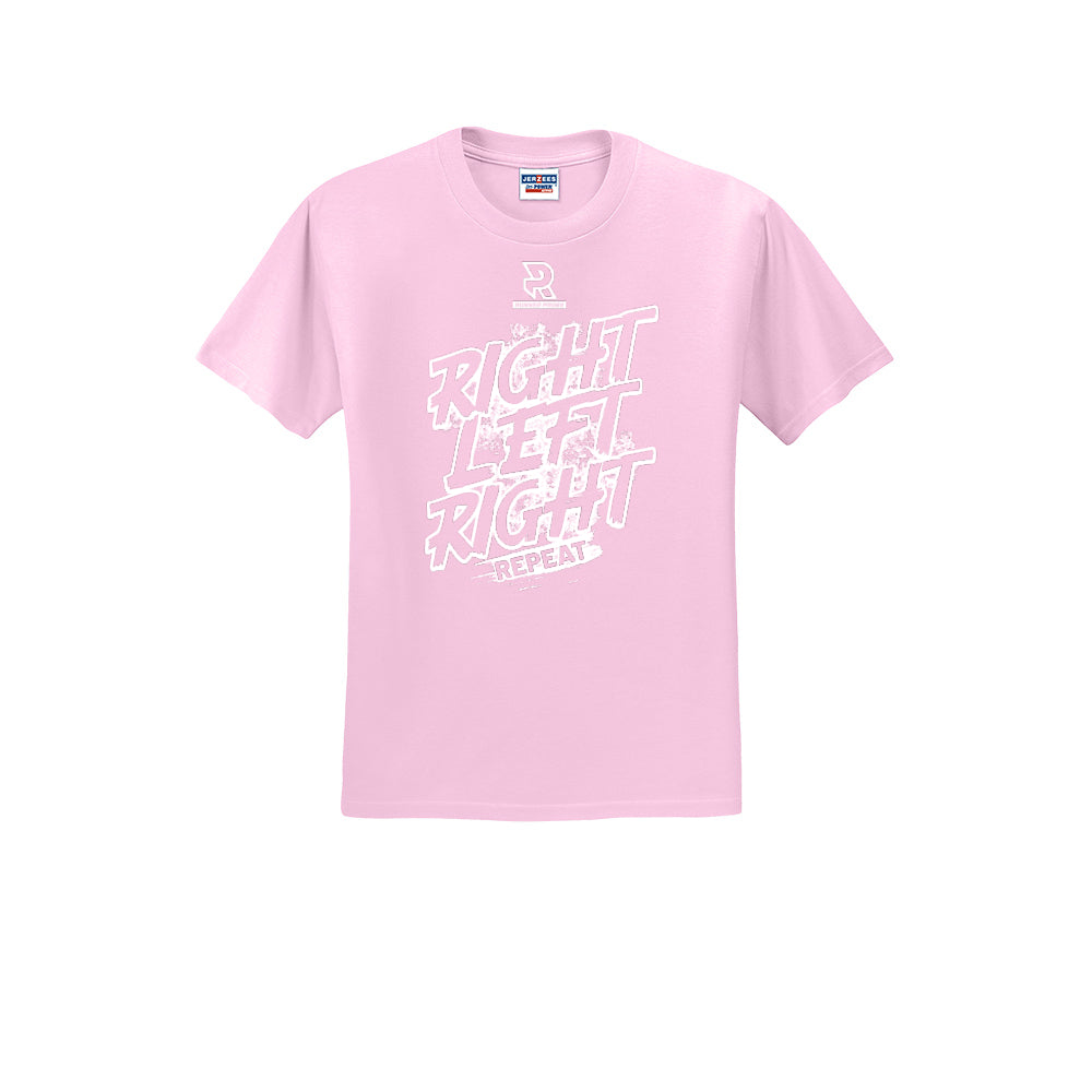 RIGHT LEFT RIGHT (White) - Short Sleeve Cotton Tee