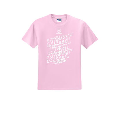 RIGHT LEFT RIGHT (White) - Short Sleeve Cotton Tee
