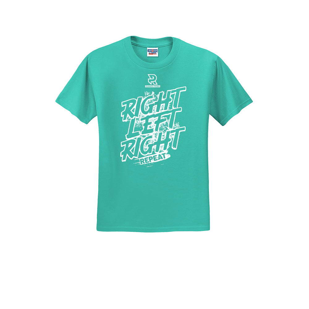 RIGHT LEFT RIGHT (White) - Short Sleeve Cotton Tee