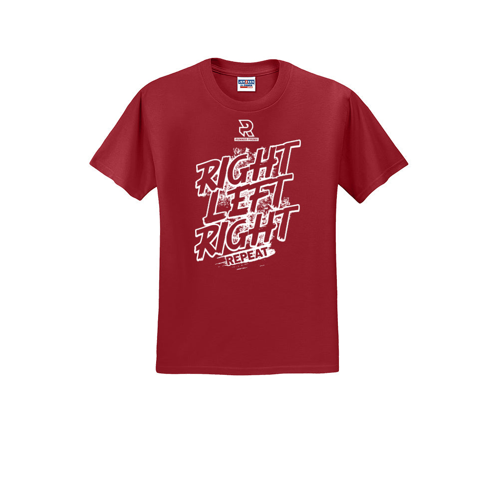 RIGHT LEFT RIGHT (White) - Short Sleeve Cotton Tee