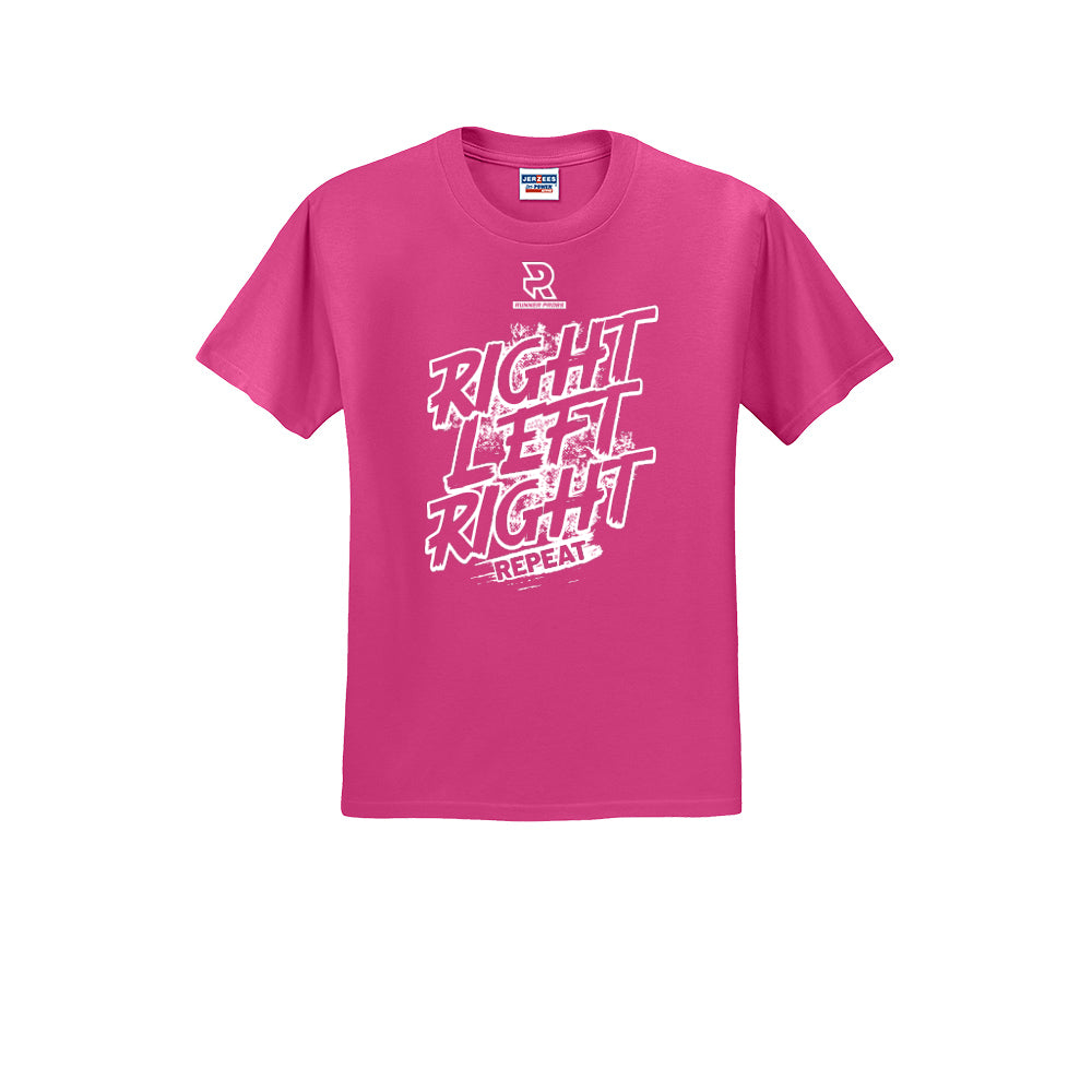 RIGHT LEFT RIGHT (White) - Short Sleeve Cotton Tee
