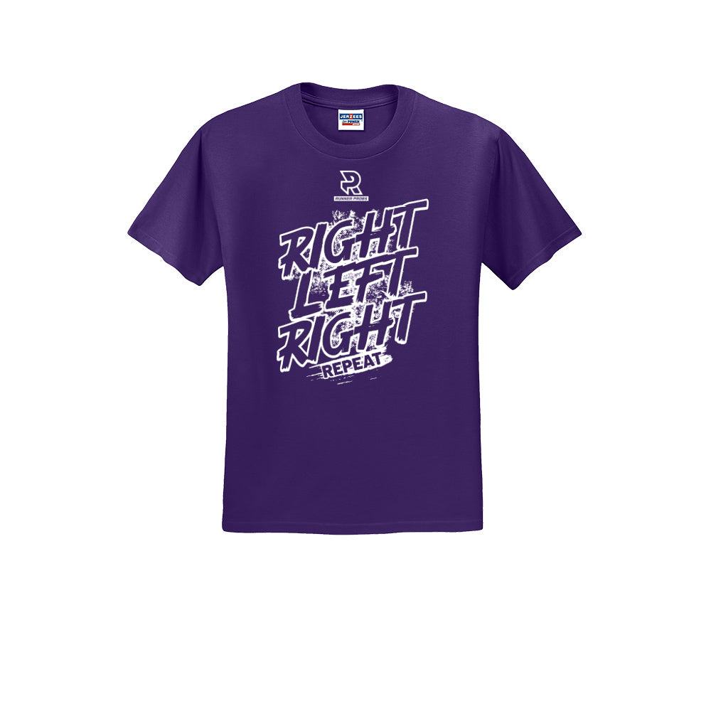 RIGHT LEFT RIGHT (White) - Short Sleeve Cotton Tee