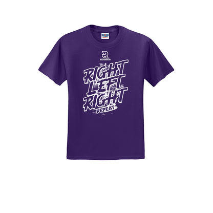 RIGHT LEFT RIGHT (White) - Short Sleeve Cotton Tee