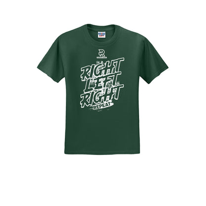 RIGHT LEFT RIGHT (White) - Short Sleeve Cotton Tee