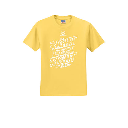 RIGHT LEFT RIGHT (White) - Short Sleeve Cotton Tee