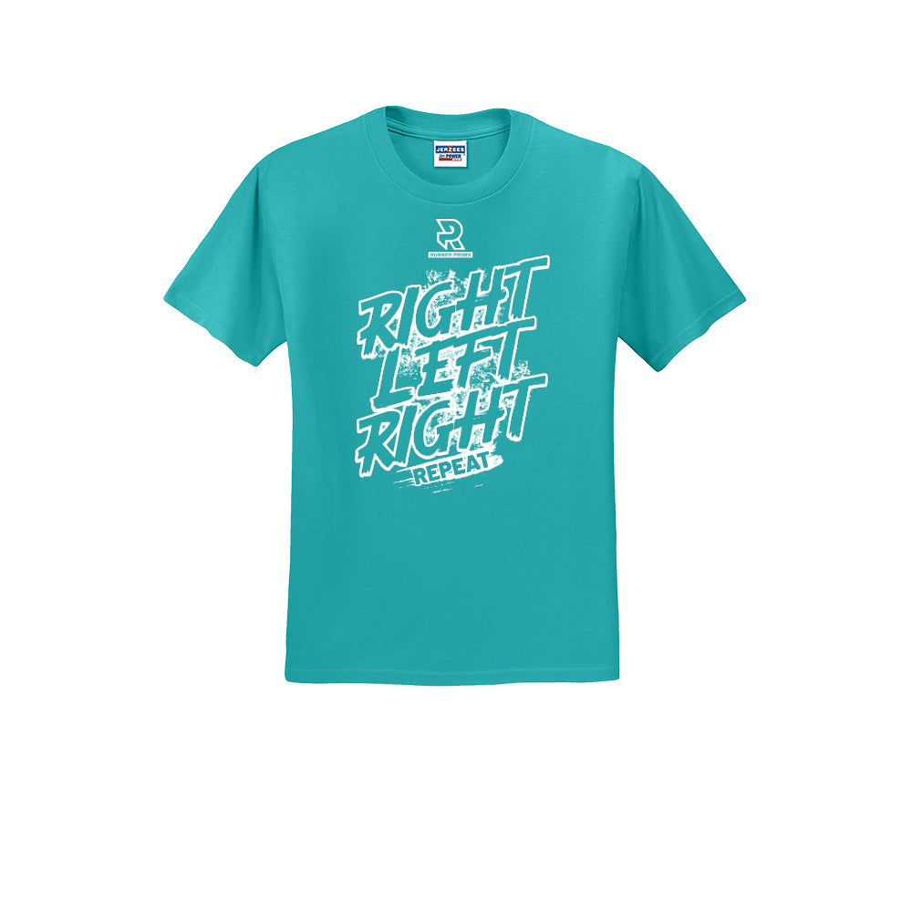 RIGHT LEFT RIGHT (White) - Short Sleeve Cotton Tee