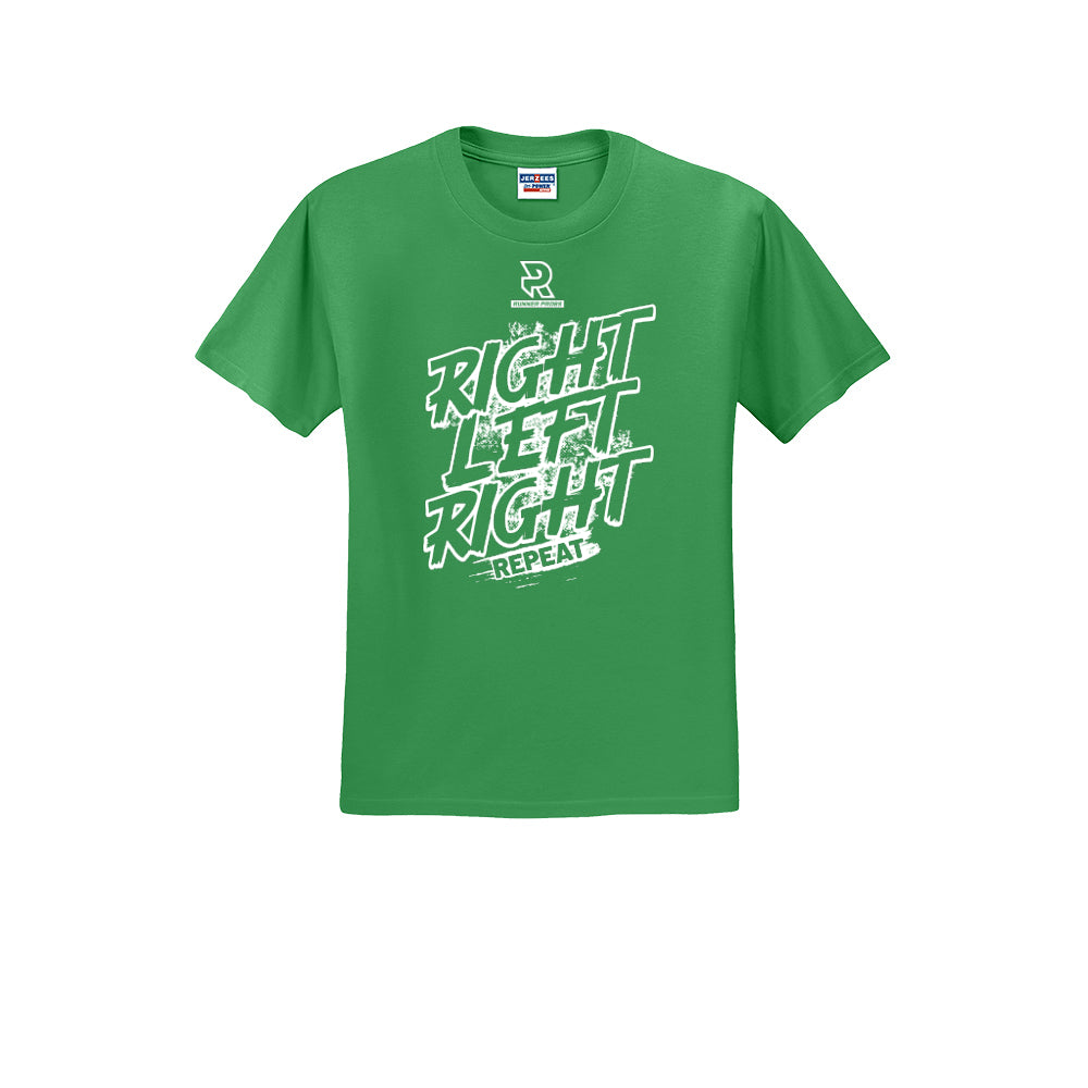 RIGHT LEFT RIGHT (White) - Short Sleeve Cotton Tee