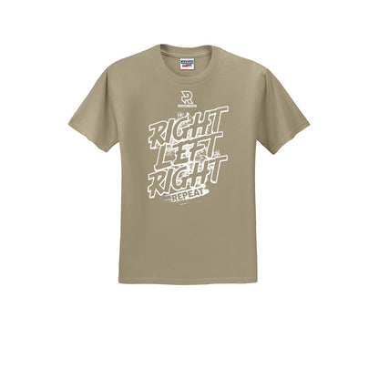 RIGHT LEFT RIGHT (White) - Short Sleeve Cotton Tee