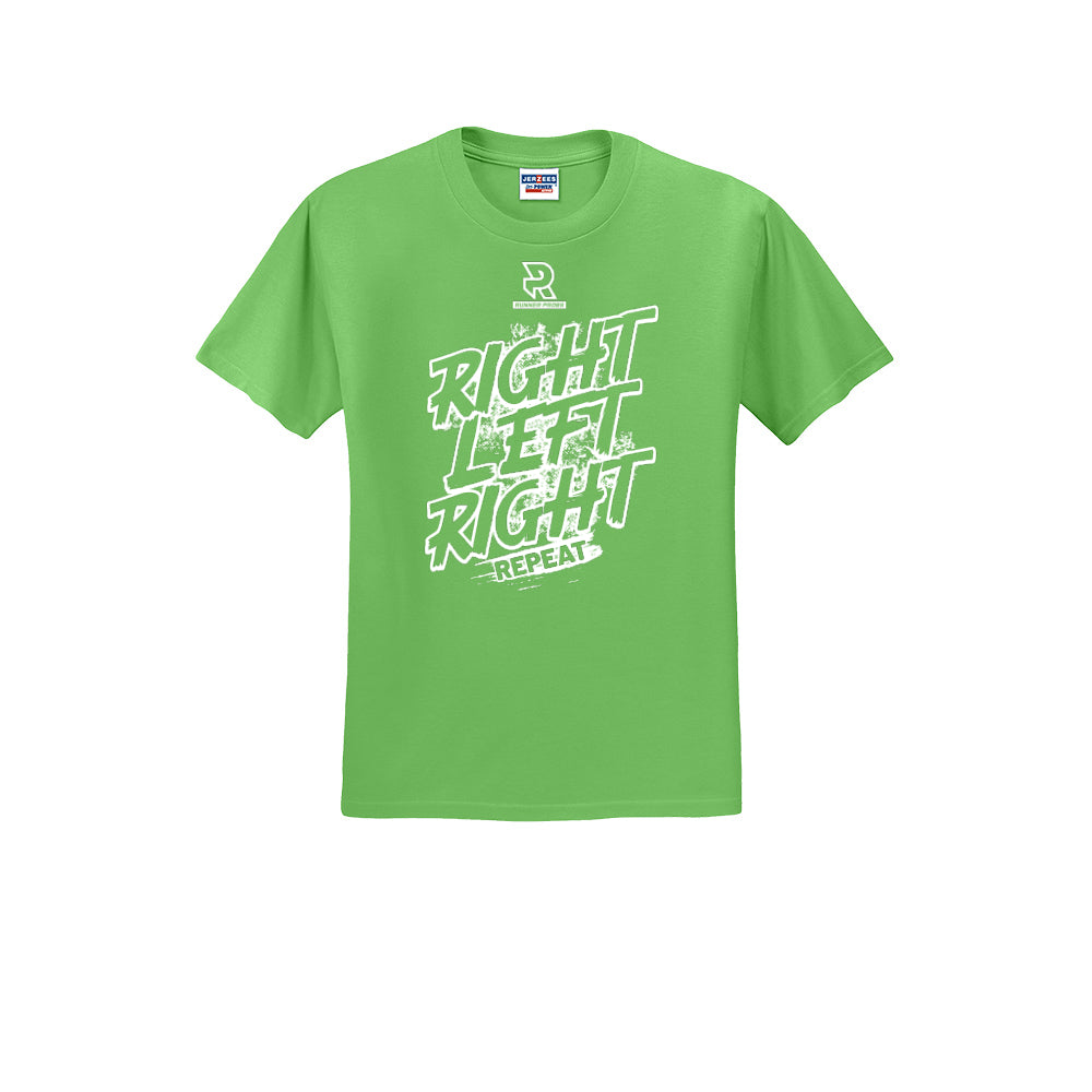 RIGHT LEFT RIGHT (White) - Short Sleeve Cotton Tee