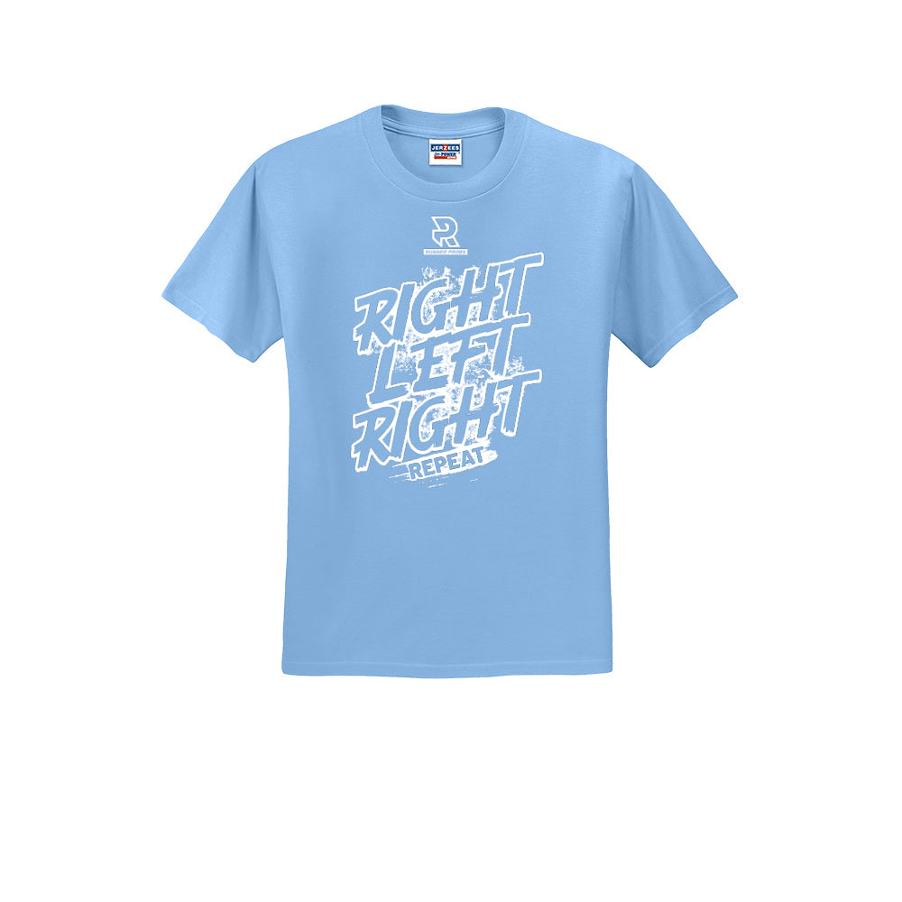 RIGHT LEFT RIGHT (White) - Short Sleeve Cotton Tee