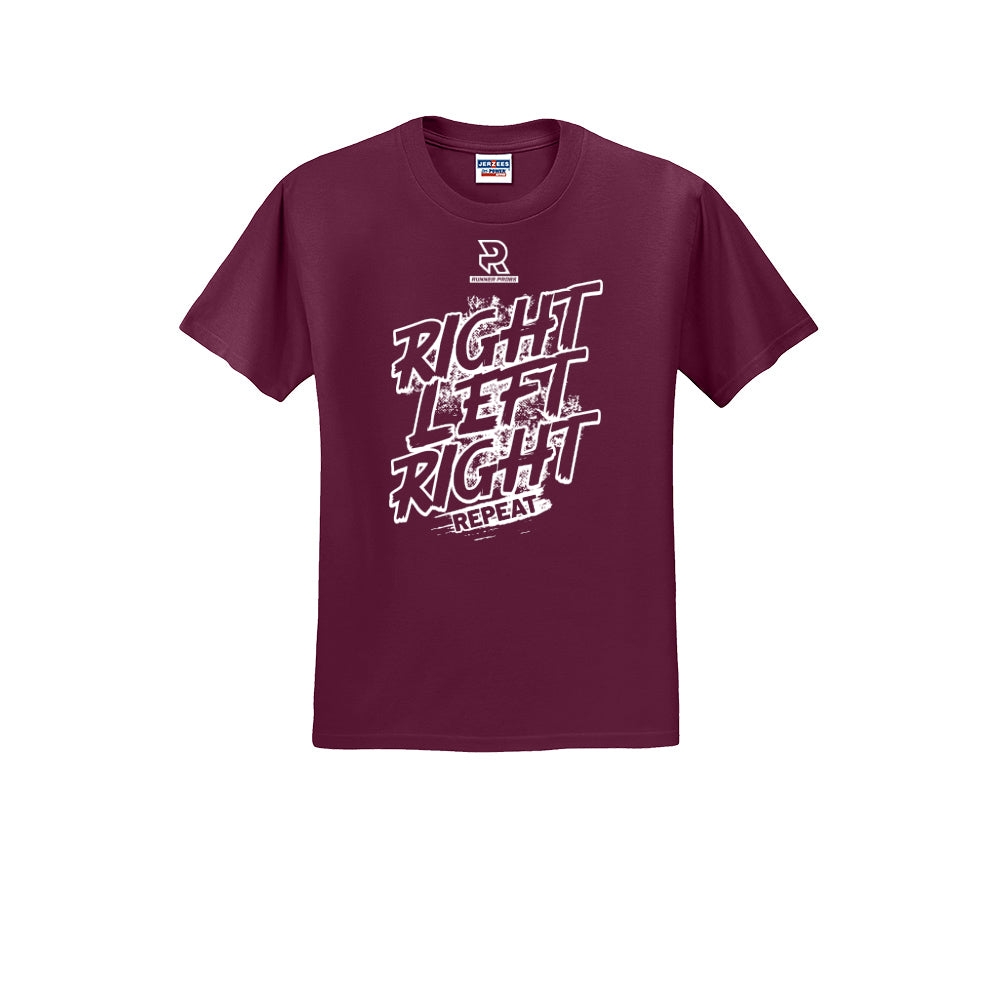 RIGHT LEFT RIGHT (White) - Short Sleeve Cotton Tee