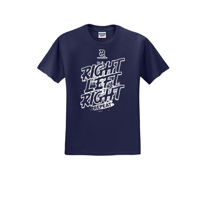 RIGHT LEFT RIGHT (White) - Short Sleeve Cotton Tee